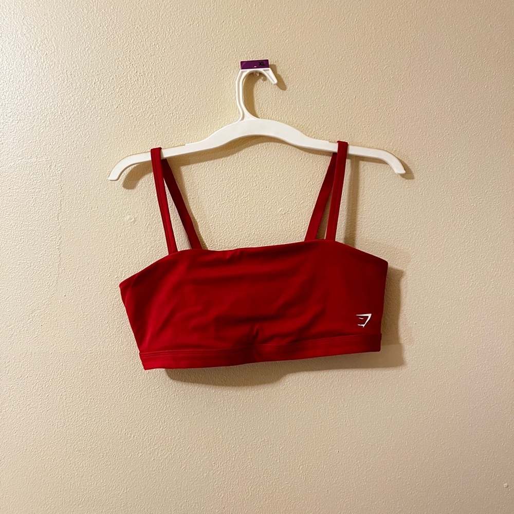 Women's Vintage Pink Bandeau Gymshark Sports Bra